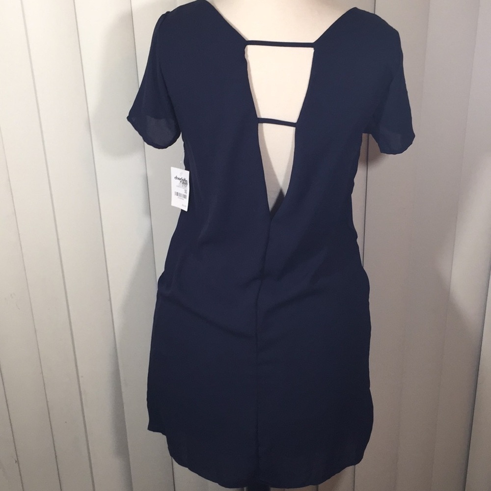 Charlotte Russe Navy Blue dress Sz. xsmall - Picture 6 of 8